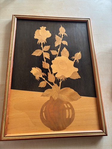 Holzbild intarsien bild - intarsien,