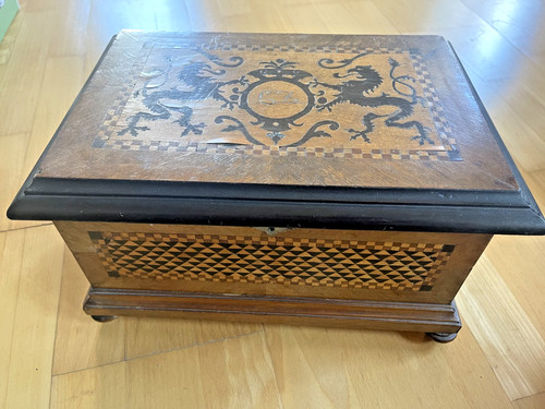 Antik holz schatulle - holz,