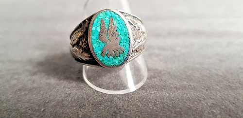 Silber ring mit - ring, türkis